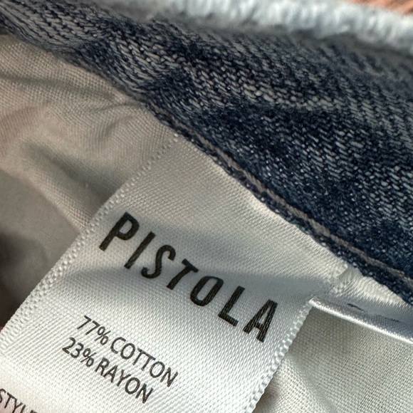 Pistola Presley High Rise Straight Leg Distressed Jean - Picture 6 of 8